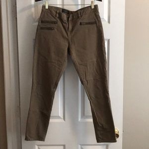 JCrew Toothpick Army Green Denim Pants